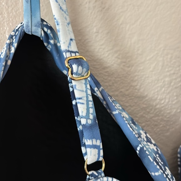 Women’s Plus Size Island Waves Swim Tankini Top, 3X, Blue/White - Picture 4 of 7